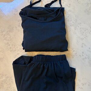Women's Black Size L Athletic Dress Hot Shot Workout Cami Dress